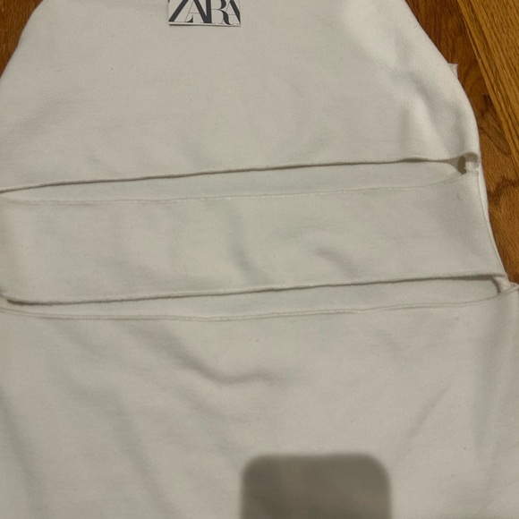 Zara White Halter Bodycon Mini Dress - Picture 2 of 10